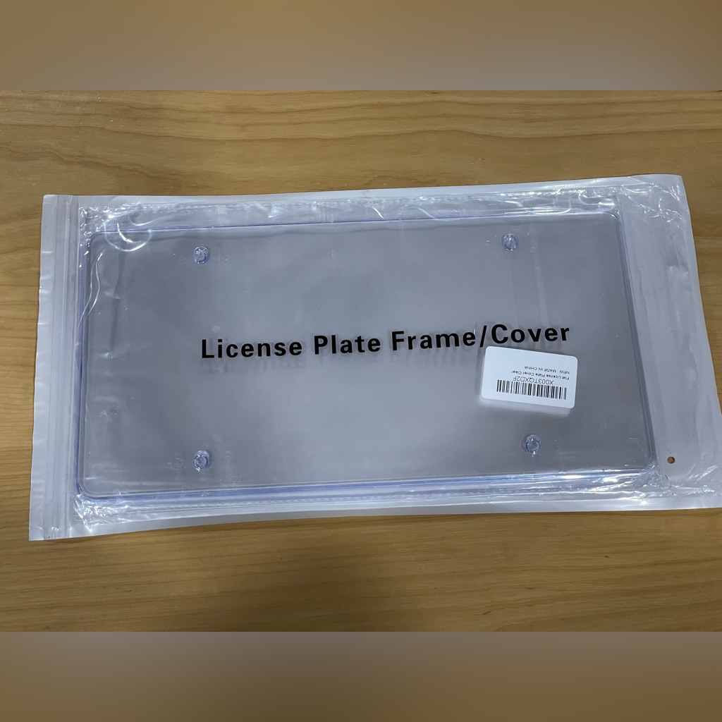 Flat License Plate Cover Brand New Sealed